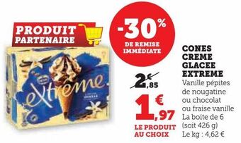 Cônes crème glacée extrême