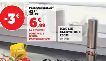 Super U Moulin electrique 23cm offre
