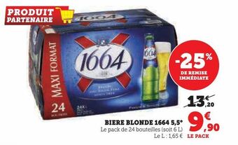 U Express Biere blonde 1664 5,5º offre