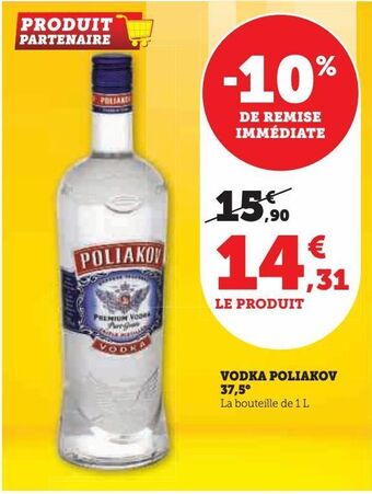 Super U Vodka poliakov 37.5° offre