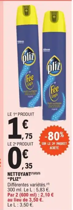 E.Leclerc Nettoyant pliz offre
