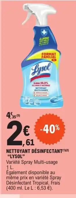 Nettoyant desinfectant lysol
