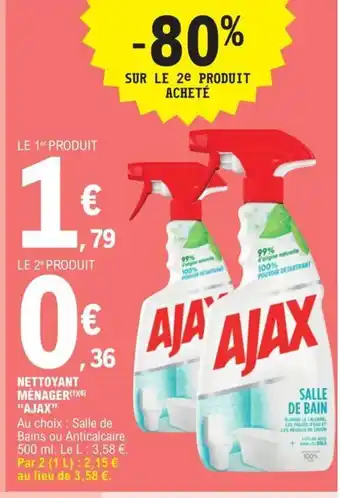 E.Leclerc Nettoyant menager ajax offre