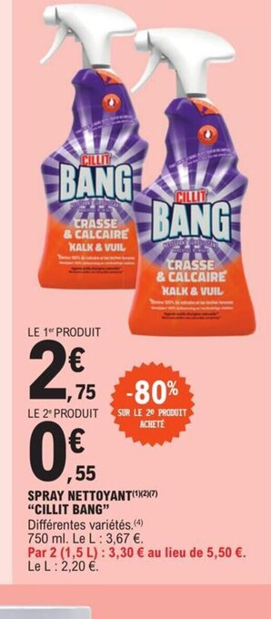 Spray nettoyant cillit bang