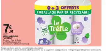 E.Leclerc Papier hygienique le trefle offre