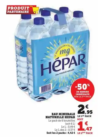 Eau minérale naturelle hépar