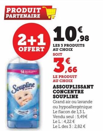 Super U Assouplissant concentre soupline offre
