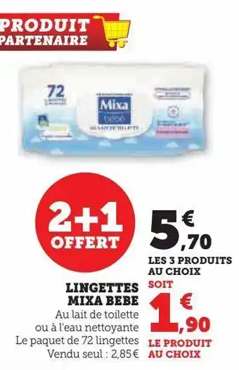 Lingettes mixa bebé