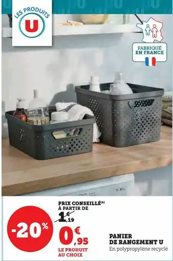 Super U Panier de rangement u offre