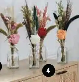 Super U Composition rose stabilisée et fleurs séchées offre