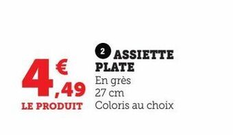 Super U Assiette plate offre