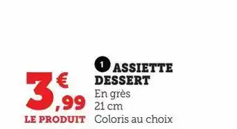 Assiette dessert