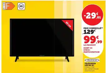 Téléviseur led hd 32"