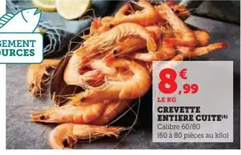 Hyper U Crevette entiere cuite offre