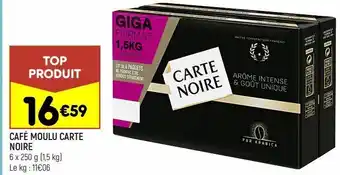 Café moulu carte noire