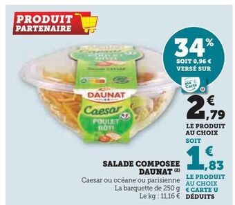 Hyper U Salade composee daunat offre