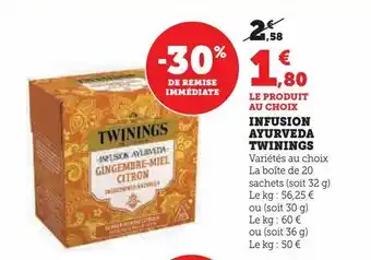 Hyper U Infusion ayurveda twinings offre