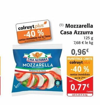Colruyt Mozzarella casa azzurra offre