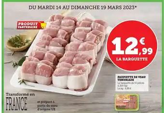 Hyper U Paupiette de veau tendriade offre