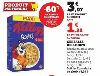Hyper U Cereales kellogg's offre