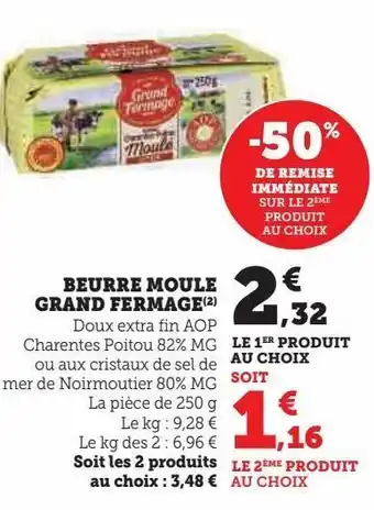 Hyper U Beurre moule grand fermage offre