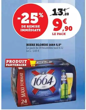 Hyper U Biere blonde 1664 5,5° offre