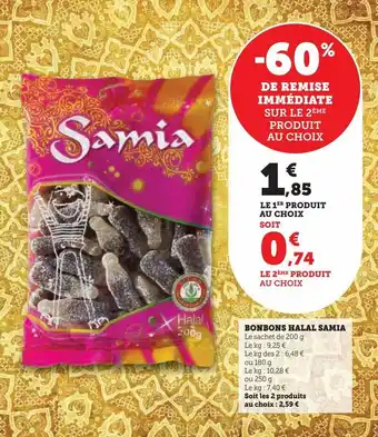 U Express Bonbons halal samia offre