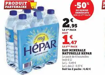 Eau minerale nanturelle hepar