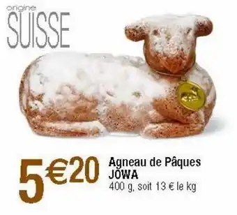 Migros Agneau de paques jowa offre