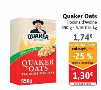 Colruyt Quaker oats offre