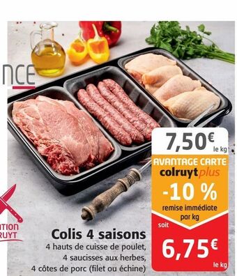 Colruyt Colis 4 saisons offre