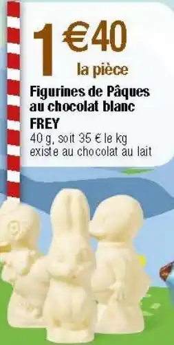 Migros Figurines de paques au chocolat blanc frey offre