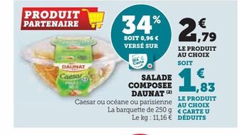U Express Salade composee daunat offre