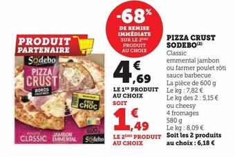 U Express Pizza crust sodebo offre
