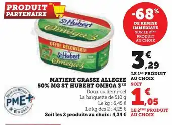 Matiere grasse allegee 50% mg st hubert omega 3