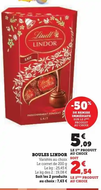 U Express Boules lindor offre