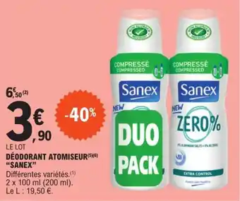 E.Leclerc Dèodorant Atomiseur "Sanex" offre
