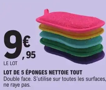 E.Leclerc Lot De 5 èponge Nettoie Tout offre