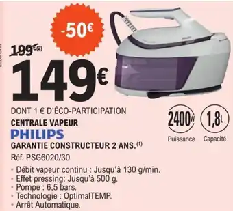 E.Leclerc Centrale Vapeur offre