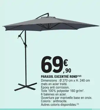 E.Leclerc Parasol Excentré Rond offre
