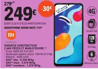 E.Leclerc Smartphone Redmi Note 11S offre