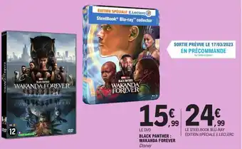 E.Leclerc Black Panther Wakanda Forever offre