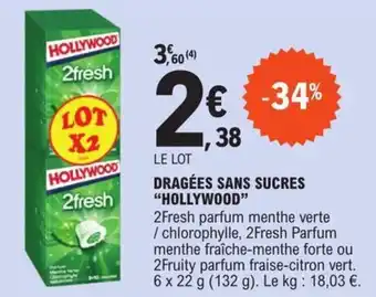E.Leclerc Dragées Sans Sucres 'Hollywood" offre