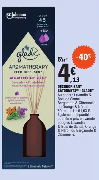 E.Leclerc Désodorisant Batonnets "Glade" offre