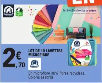 E.Leclerc Lot De 10 Lavettes Microfibre offre