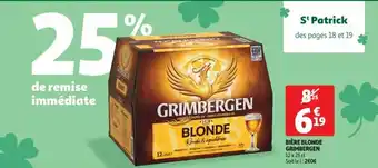 Auchan Biére Blonde Grimberge offre