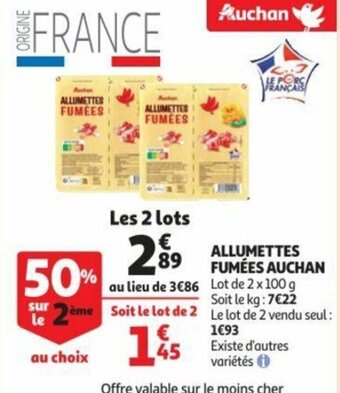 Auchan Allumettes Fumèes Auchan offre