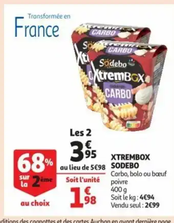 Auchan Xtrembox Sodebo offre