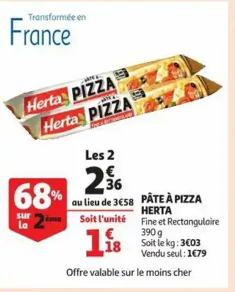 Auchan Pâte À Pizza Herta offre