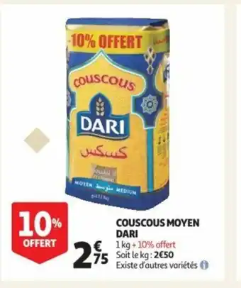 Auchan Couscous Moyen Dari offre